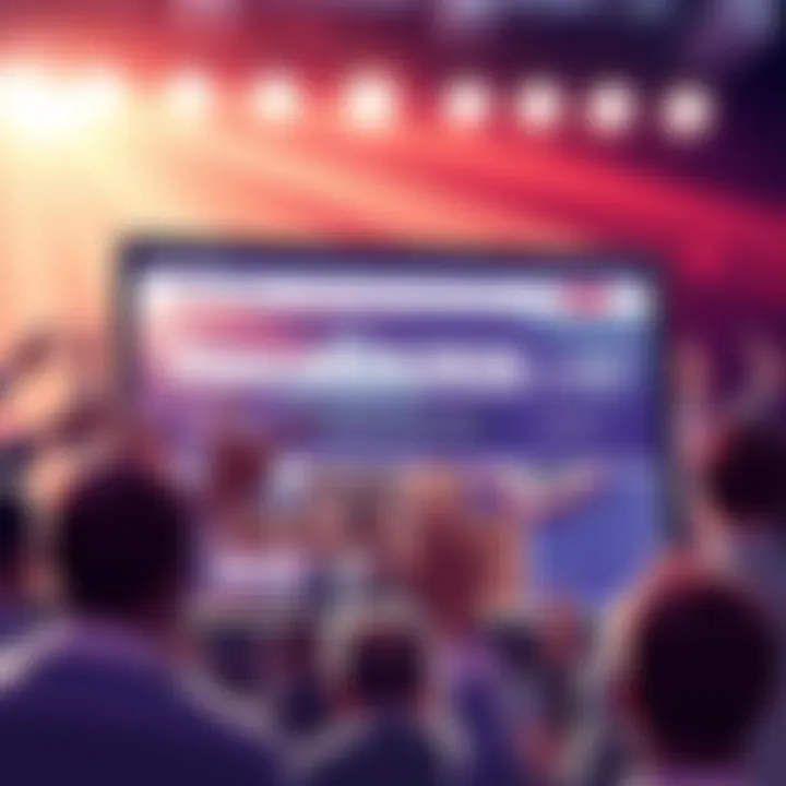 Website Launch Announcement A graphic illustration of a website homepage with the title 'VanceKirk2028.com' and images of political campaign elements.