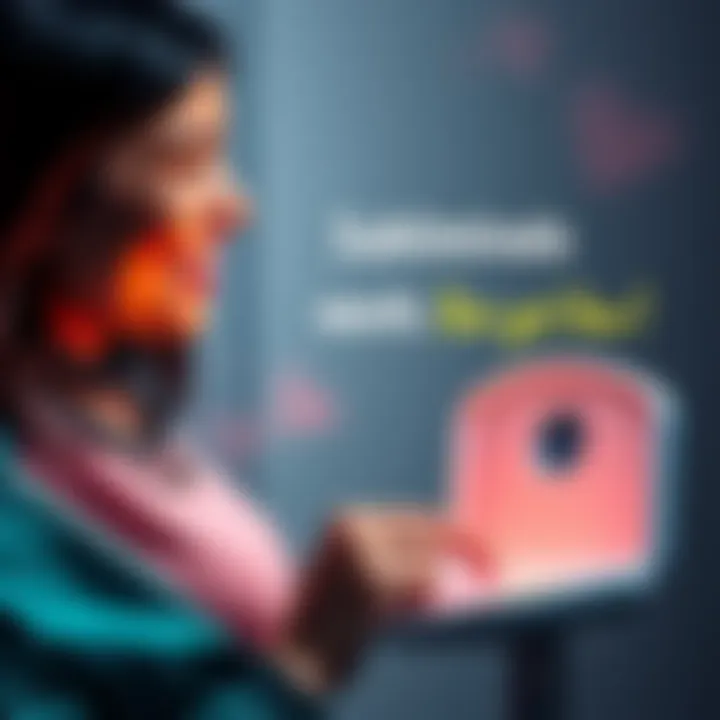 A person smiling while looking at a scale showing a weight loss success, reflecting happiness and surprise after using subliminal recordings.