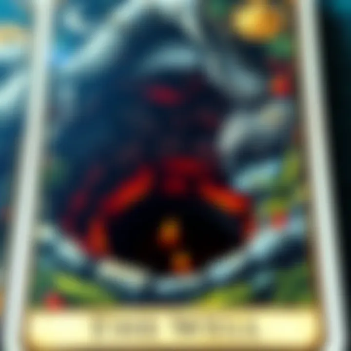 A close-up of The Well tarot card featuring a deep well surrounded by nature symbols.