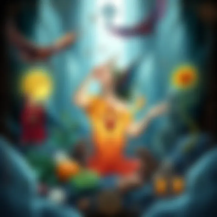 Welsh Mythology Tarot Deck An artistic representation of tarot cards featuring Welsh mythological figures and symbols, showcasing elements of nature and folklore.