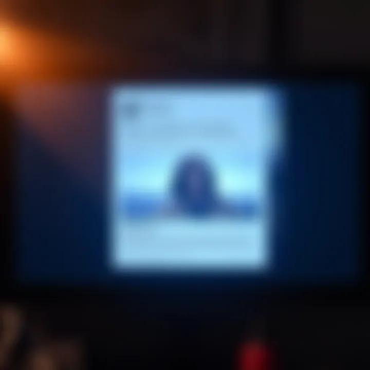 A screenshot of a video showing a man in distress after encountering a blue light, with a whistleblower post visible on a user board in the background.