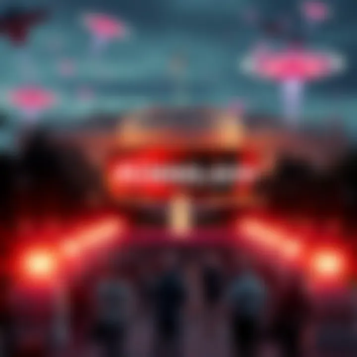 White House Launches Aliens.gov The White House building with a banner reading Aliens.gov, surrounded by UFO imagery and curious onlookers.