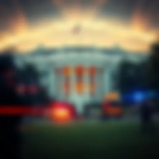 Security personnel surround the White House as shots are fired nearby, with officials on high alert following recent UFO file disclosures.