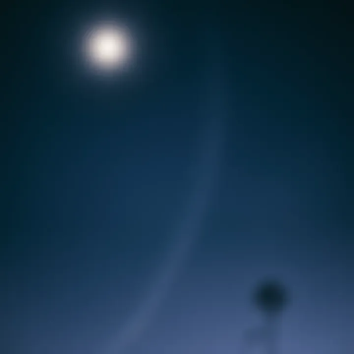 A bright white orb appears in the night sky over Long Beach, California, during a group skywatch.