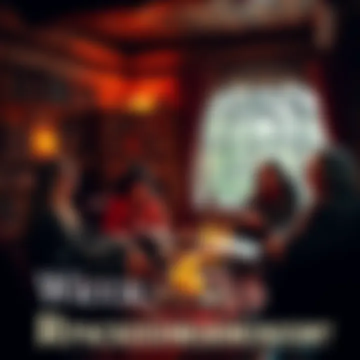 A group of people discussing Wicca and Mormonism in a cozy setting with books and candles around them.