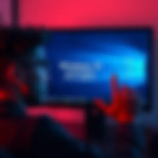 A person looking at a computer screen showing a Windows 10 warning about end of support, with a concerned expression.