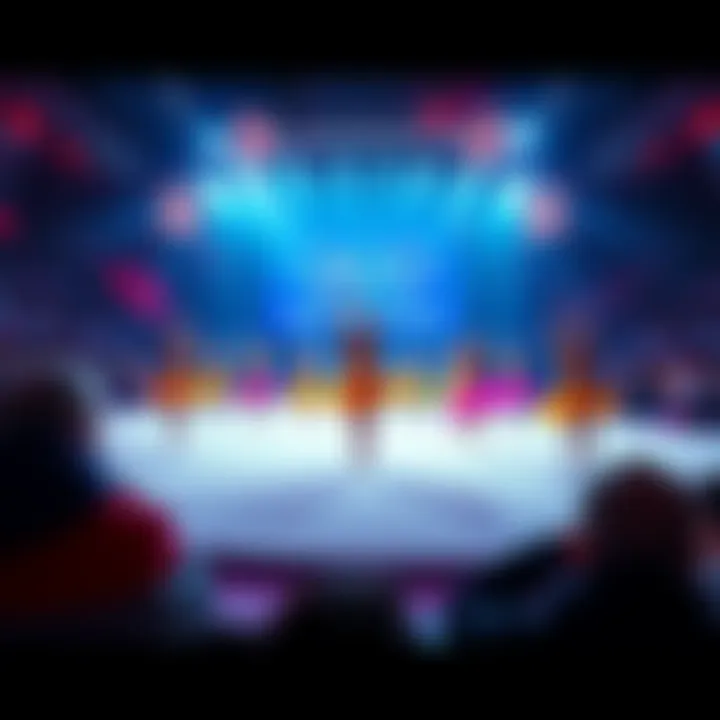 Performers dancing with colorful costumes during the Winter Olympics opening ceremony