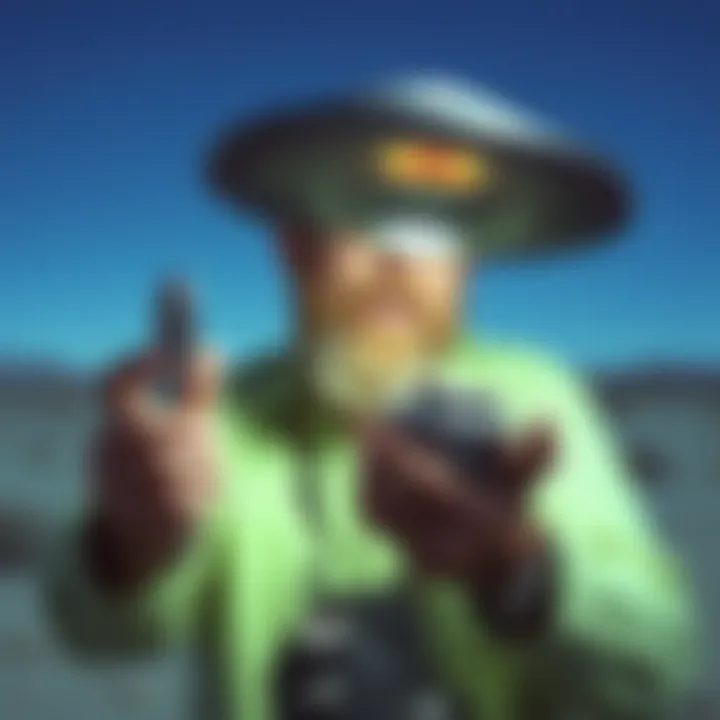 Wisconsin Man with UFO Discovery A Wisconsin man examines a metal cylinder object in the Nevada desert, sharing his findings with others.