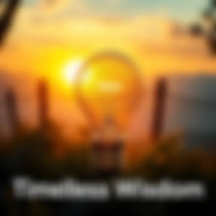 Advice for Life A lightbulb symbolizing wisdom and insights with a background of nature