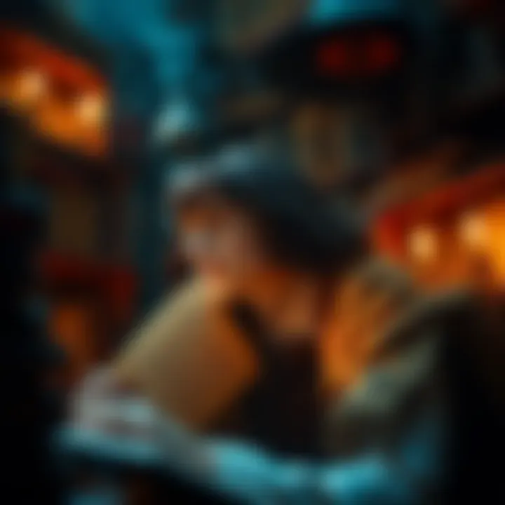 A person surrounded by books on witchcraft, looking contemplative as they consider practicing spells.