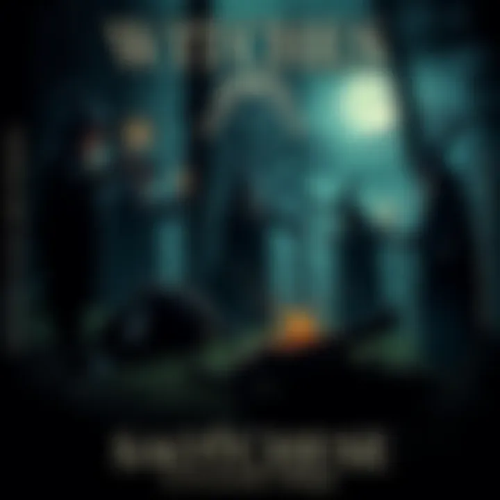 Witches in a Scottish Village A group of witches gathered in a dark forest in a Scottish village, performing a ritual under the moonlight.