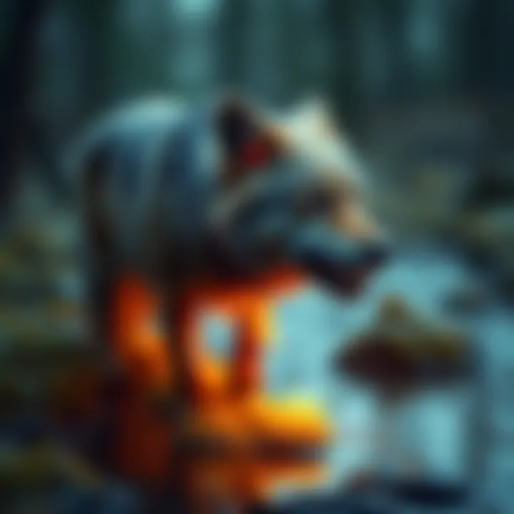 A wolf-like creature discovered in a creek at Skinwalker Ranch, showing hints of Greenland Wolf features and an unknown genetic makeup.