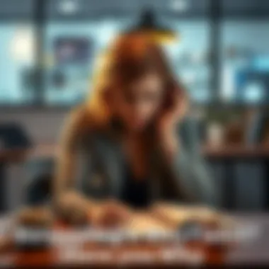 A woman sitting at a table, looking frustrated while writing in a journal about her love life