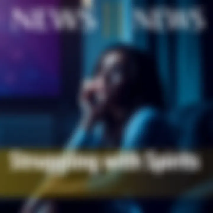 A woman sitting in a dimly lit room, appearing distressed while trying to hear voices, with a look of deep concentration on her face