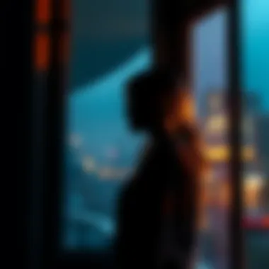 A woman gazes out the window, lost in thought, reflecting on lost love.