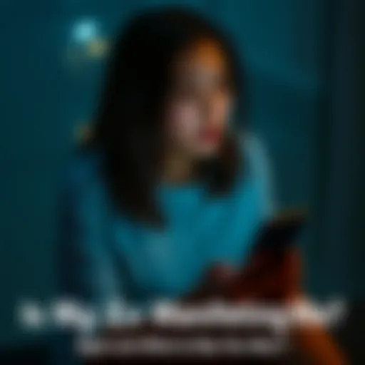 A woman sitting alone, deep in thought, looking at her phone with a mix of emotions, symbolizing her feelings about a past relationship.