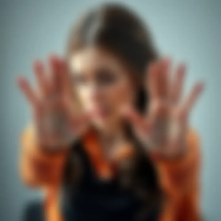 A 29-year-old woman demonstrating ambidexterity by writing with both hands simultaneously, showcasing her unique ability.