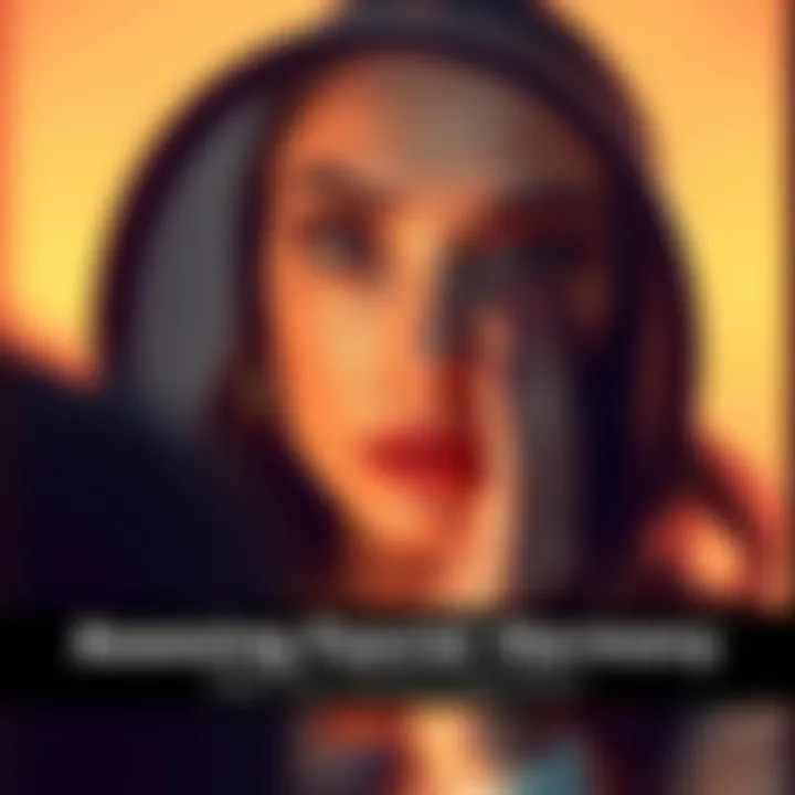 A woman examining her face in a mirror, looking for signs of facial harmony and balance