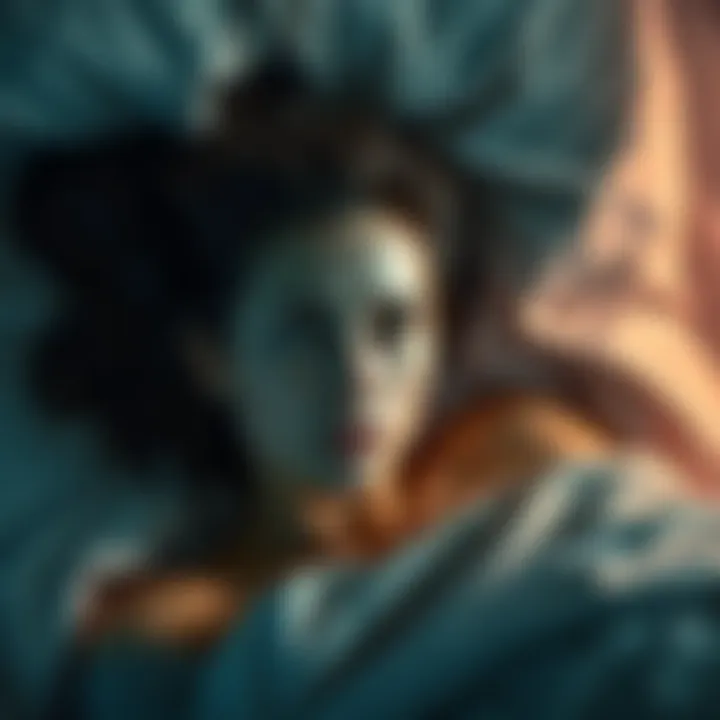 A woman lying in bed with a troubled expression, reflecting on feelings of betrayal and confusion about her relationship.