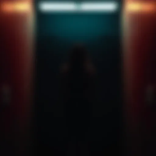 A silhouette of a woman standing in a dimly lit room, capturing the essence of secrecy and intrigue.
