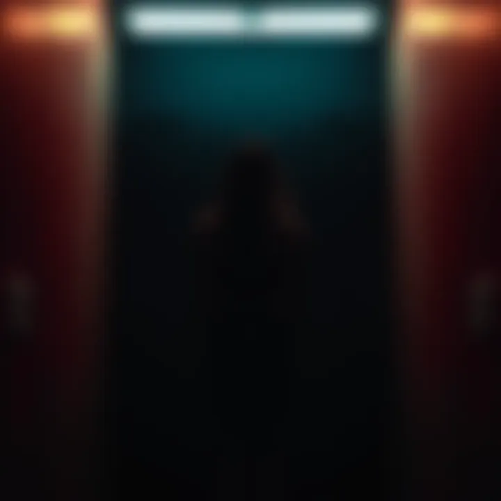 Woman in Shadow A silhouette of a woman standing in a dimly lit room, capturing the essence of secrecy and intrigue.