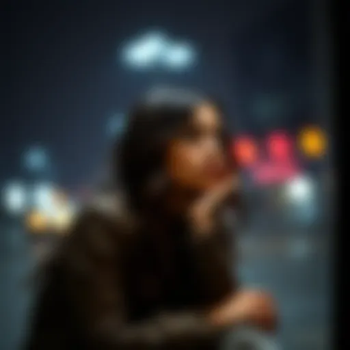 A woman sitting alone, looking thoughtful as she reflects on her past relationships and attractions.