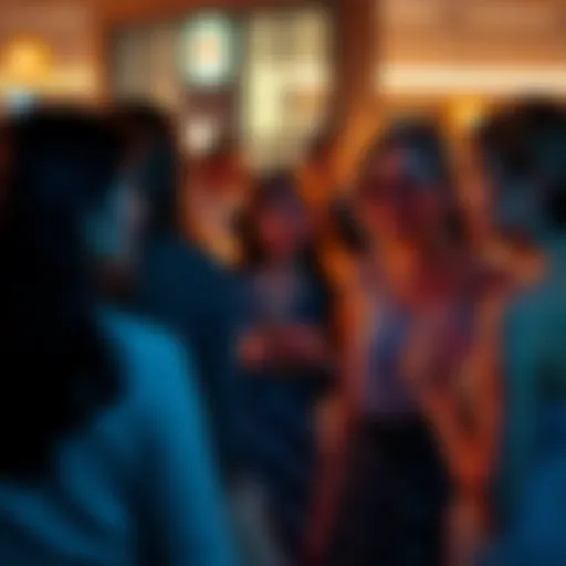 A group of women talking but one appears distant and uninterested