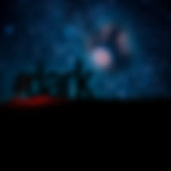 The word 'dark' displayed in bold letters with a K, set against a night sky background, representing the concept of darkness.