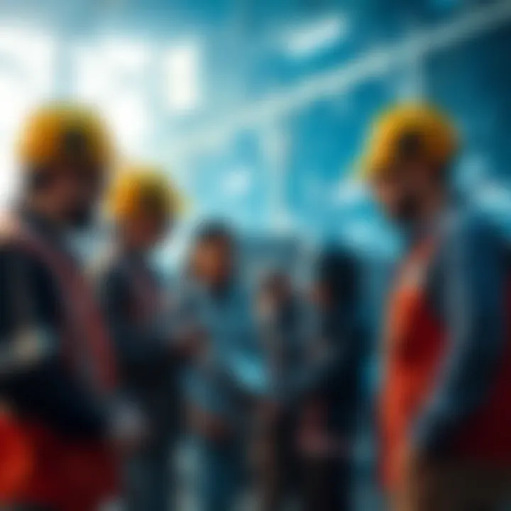 A group of workers from different backgrounds talking about their job experiences, highlighting the differences between various types of jobs in the labor market.