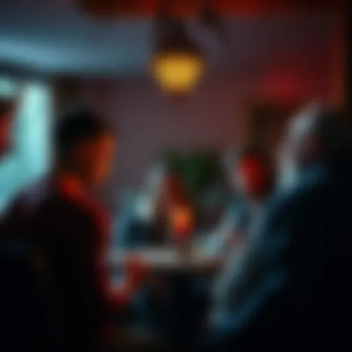 A group of people sharing their experiences and insights about their connection with Lucifer, in a cozy setting, fostering a sense of community.