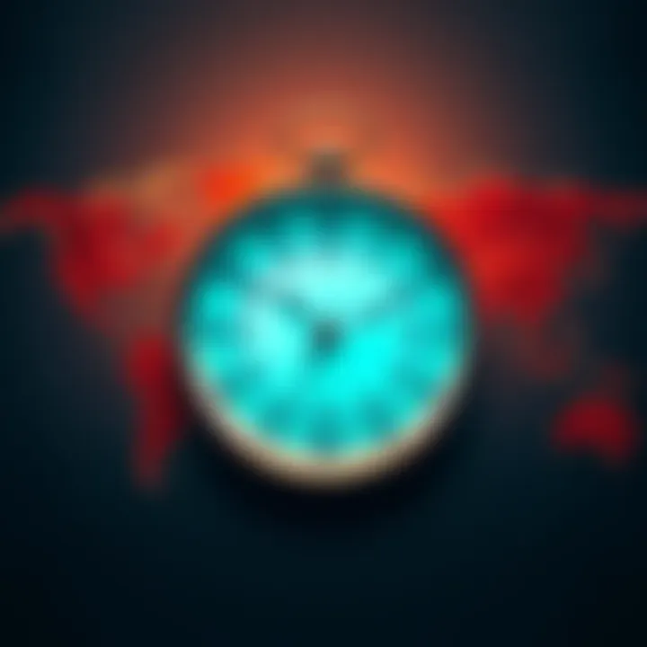 A world map and a clock showing midnight, symbolizing the end of the world speculation in 1999