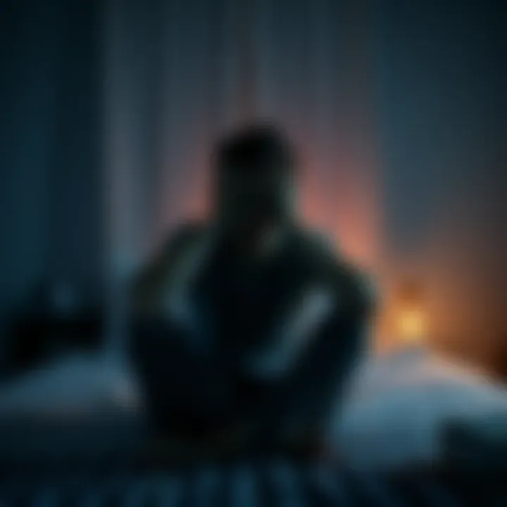A person sitting on a bed with their head in their hands, showing anxiety and concern about shifting realities, surrounded by a dimly lit room