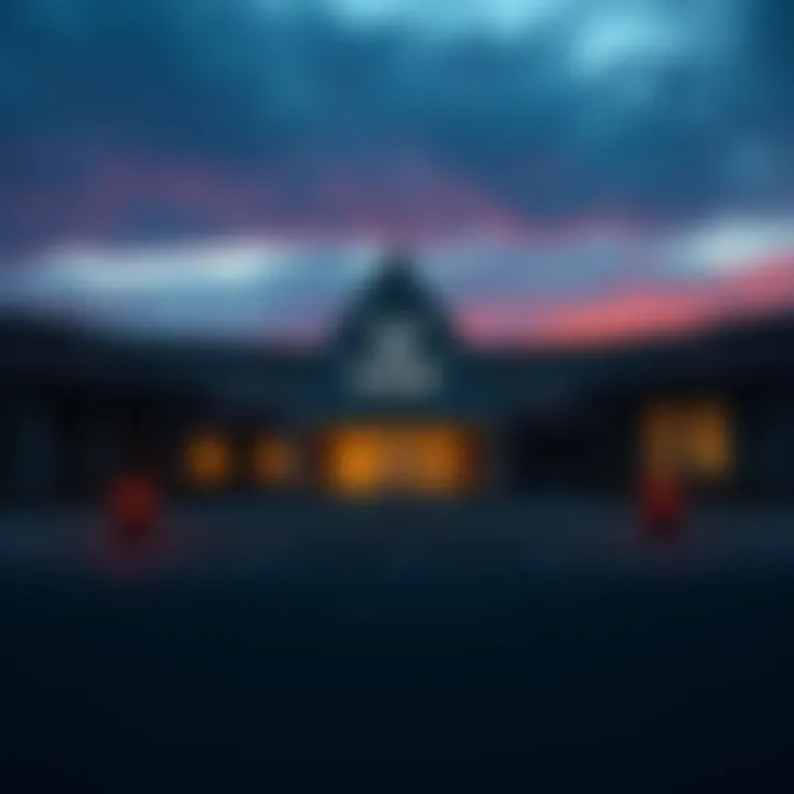 Exterior view of Wright-Patterson Air Force Base with a somber atmosphere, indicating an ongoing investigation