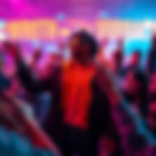 WRQTH is celebrating his comeback with a vibrant video release, surrounded by excited fans.