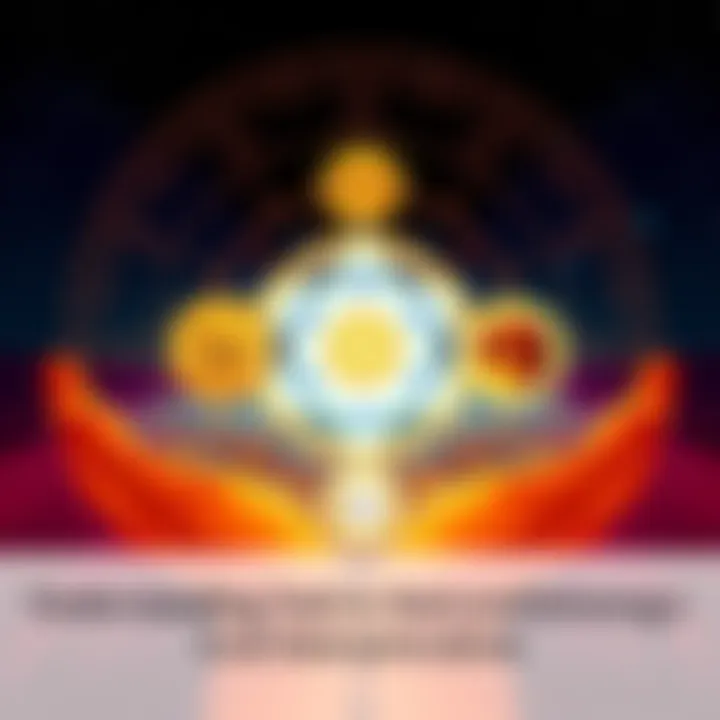 A visual representation of a Yod configuration, showing celestial symbols for RAHU, Venus, Lilith, and Mercury aligned in a diagrammatic form, symbolizing self-expression and communication challenges.