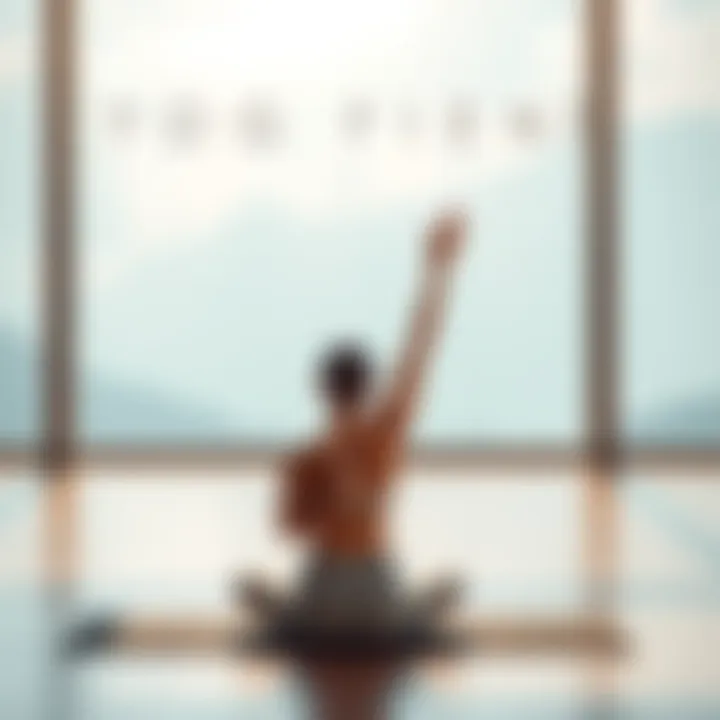 A person practicing yoga in a serene environment, focusing on forgiveness during their Flow session.