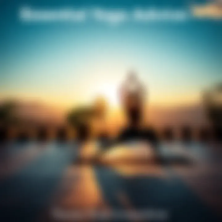 A person practicing yoga poses in a serene environment, focusing on modifications rather than flexibility.