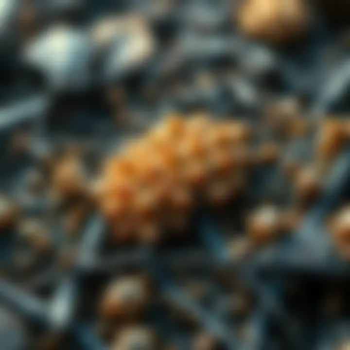 Close-up of young barnacles on a piece of airplane wreckage, highlighting their unusual freshness.