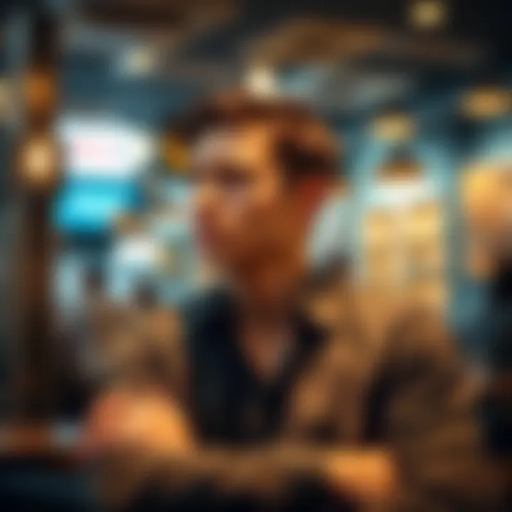A 22-year-old man looks thoughtful while considering the challenges of marriage in a cafe setting.