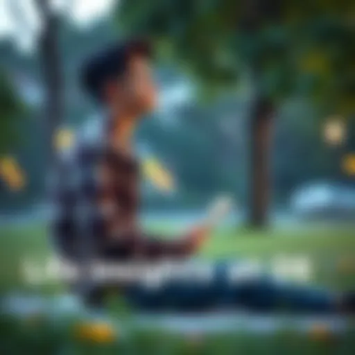 A 26-year-old sitting alone in a park, thinking about career and family decisions, with a notebook in hand.