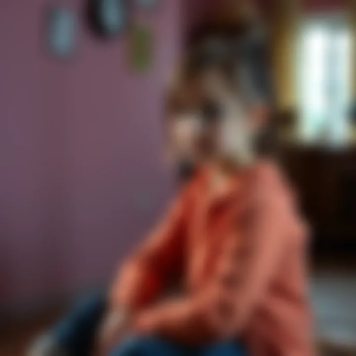 A 14-year-old girl sitting alone in a room, looking thoughtful, representing her experience with autism post-vaccine.