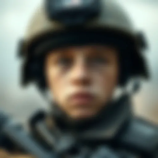 A young man looking determined in military gear, symbolizing his eagerness to join the special forces.