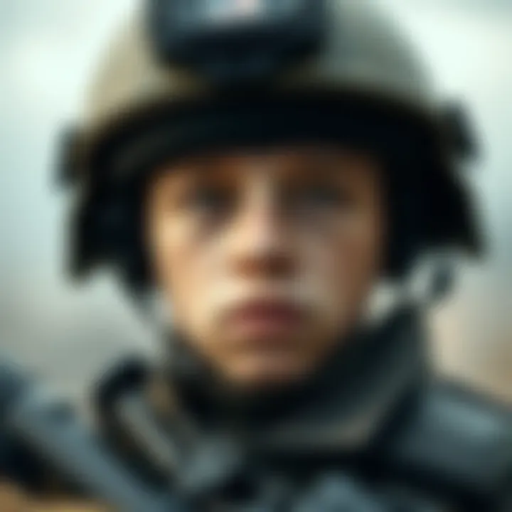 A young man looking determined in military gear, symbolizing his eagerness to join the special forces.
