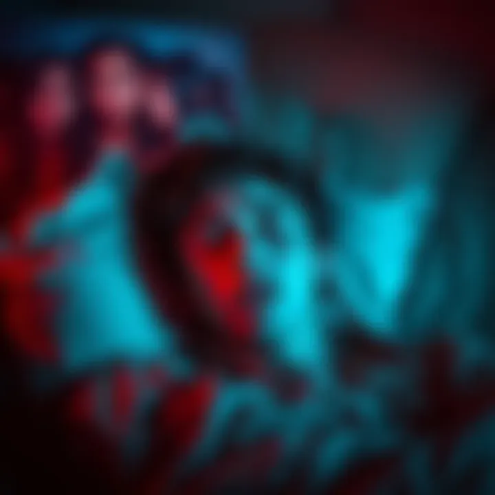 A 22-year-old person lying in bed, eyes closed, looking distressed while dreaming about a lost friendship, with images of a childhood friend fading in the background.