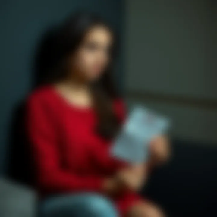 Young woman looking heartbroken A young woman with a sad expression sits alone, contemplating her feelings for a guy who is now interested in someone else. She holds a love letter, symbolizing her inner conflict about using spells o...
