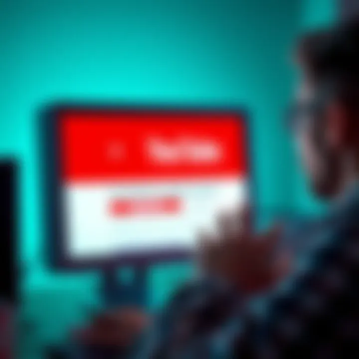 YouTube channel terminated Frustrated creator looking at a computer screen showing a YouTube termination notice