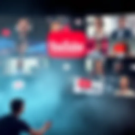 A collage of popular YouTube channels focused on near-death experiences and the afterlife, featuring podcast hosts and engaging content themes.
