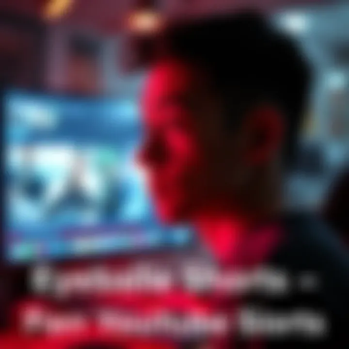 A screenshot of a paused YouTube Shorts video with a person looking away from the screen, illustrating eyeball tracking technology.