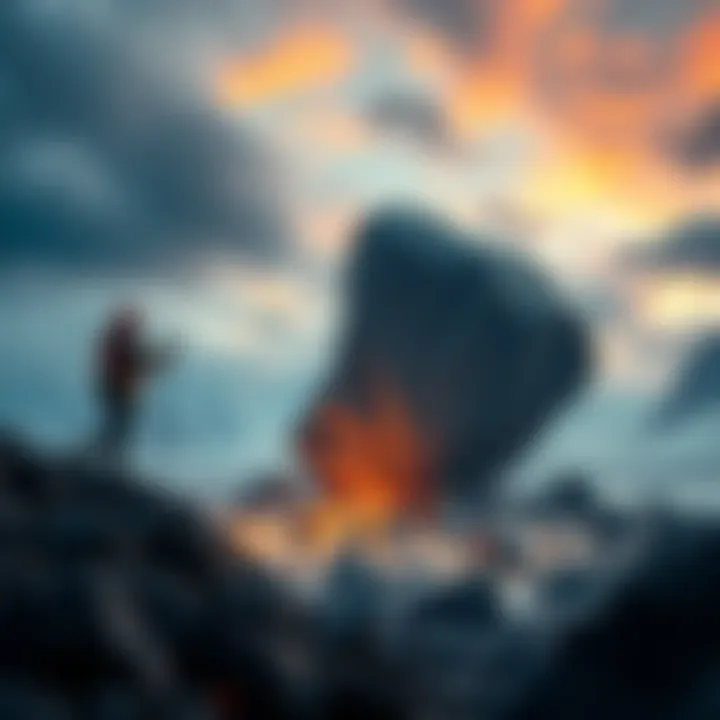 Explorers lift a large stone in the Yukon, uncovering gold-like objects and pearls beneath it.