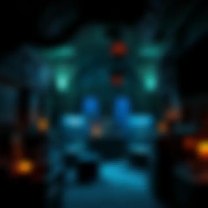 A glimpse of the dark, eerie interior of Zak Bagans' Haunted Museum with spooky artifacts on display